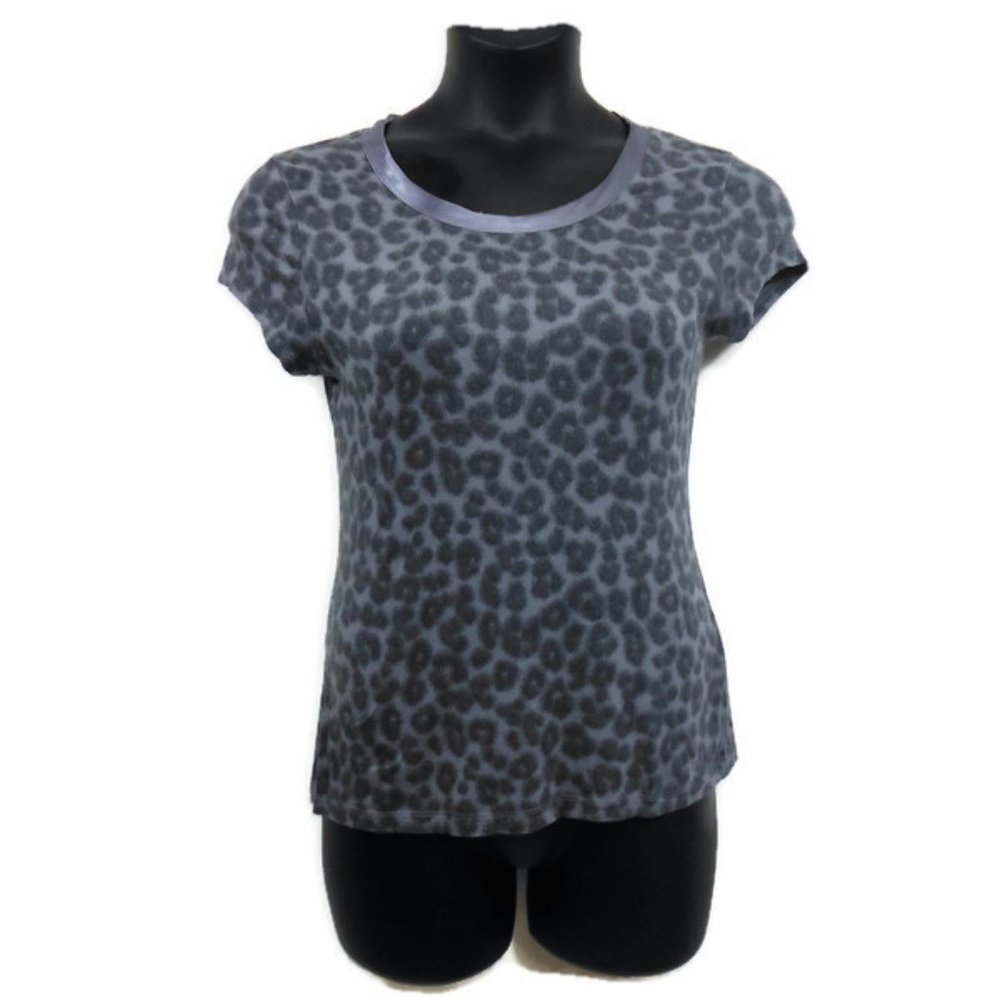 Banana Republic Gray Leopard / Animal Print Shirt